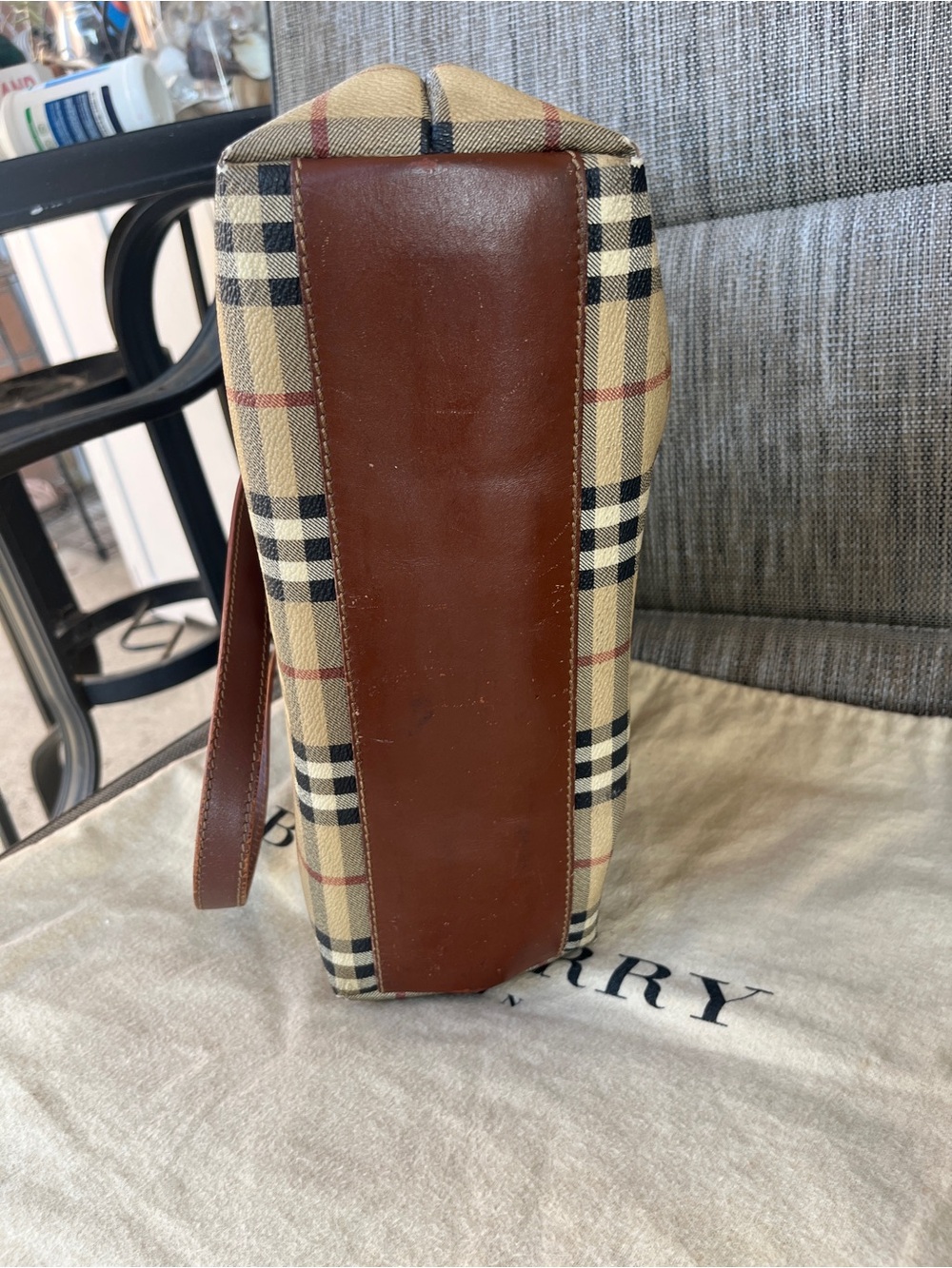 Vintage Burberry London Haymarket Check Small Tote - Picture 15 of 15